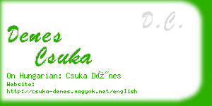 denes csuka business card